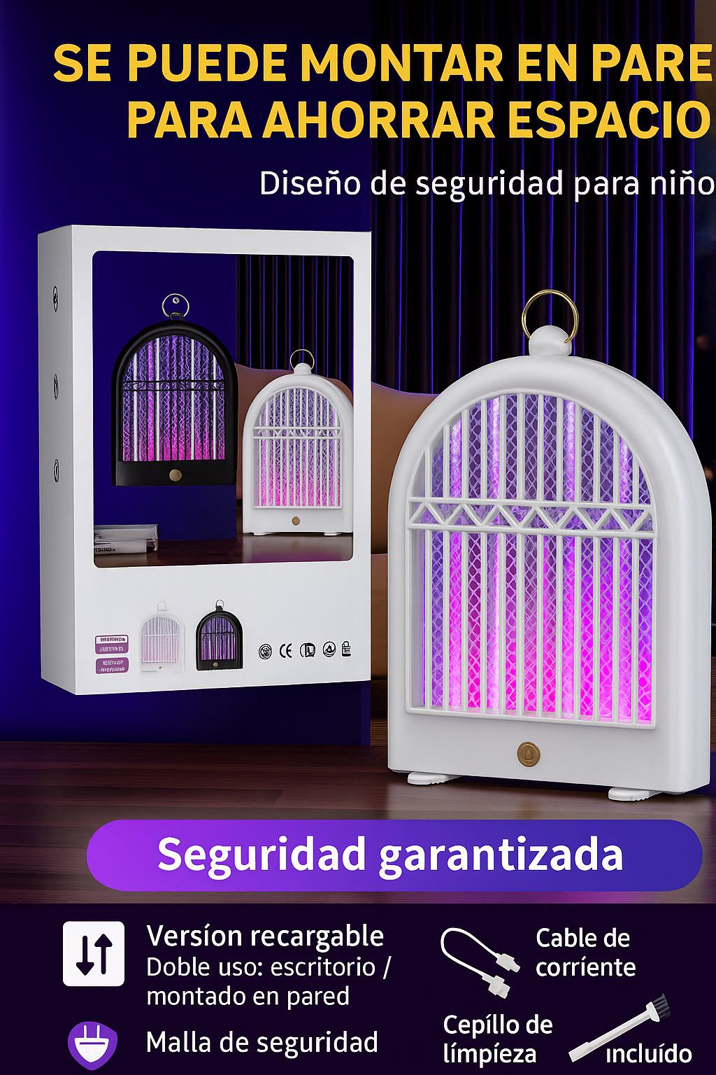 MATA ZANCUDOS RECARGABLE LED UV